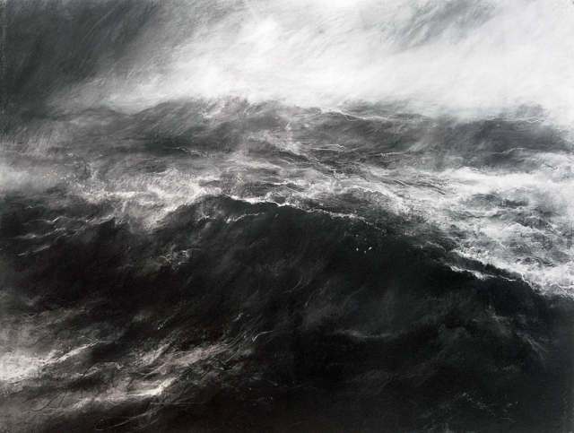 Janette Kerr Every Seventh Wave graphite and pastel on cartridge paper 112 x 150 cm
